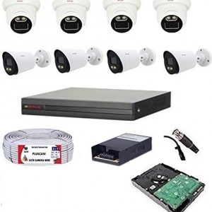 5 MP HD COLORVU CAMERA SET WITH 8 CHN DVR