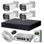 4 MP COLORVU  WITH AUDIO IP CAMERA SET WITH 4 CHN NVR