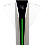 FLAP BARRIERS WITH GLASS BIDIRECTIONAL WITH SINGLE FLAP